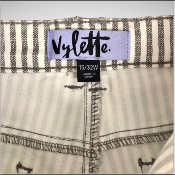 Vylette Sculpt Womens Skinny Jeans High Rise Pinstriped Size 15/32W! - Picture 2 of 6